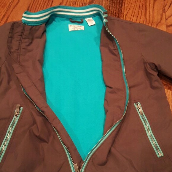 Original Penguin Boys Spring Jacket. Grey and Turquoise. Size 5/6 - Picture 4 of 8